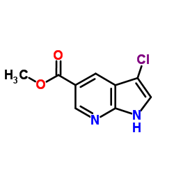 3-Chloro-7-azaindole-5-carboxylic acid Methyl ester结构式