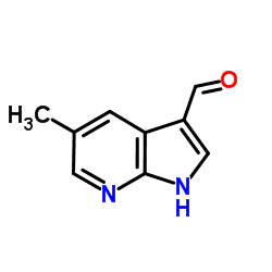 5-methyl-1H-pyrrolo[2,3-b]pyridine-3-carbaldehyde structure