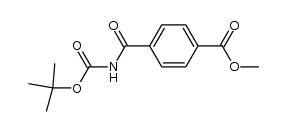 methyl 4-((tert-butoxycarbonyl)carbamoyl)benzoate结构式