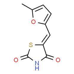 5-[(Z)-(5-METHYL-2-FURYL)METHYLIDENE]-1,3-THIAZOLANE-2,4-DIONE结构式