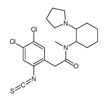 2-isothiocyanato-4,5-dichloro-N-methyl-N-(2-(1-pyrrolidinyl)cyclohexyl)benzeneacetamide结构式