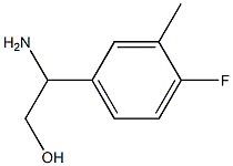 2-AMINO-2-(4-FLUORO-3-METHYLPHENYL)ETHAN-1-OL结构式
