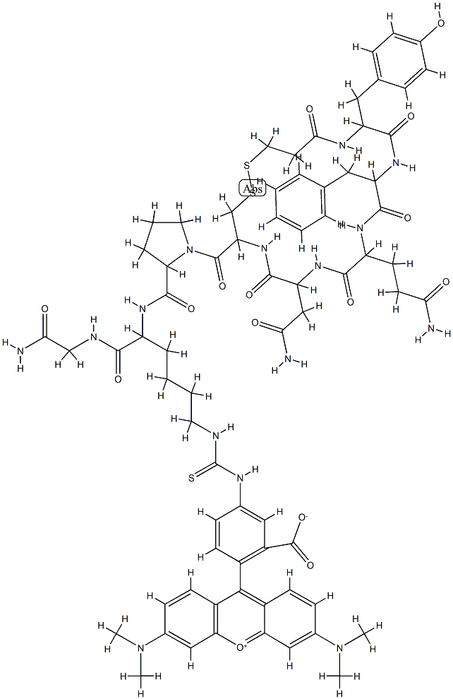 vasopressin, 1-deamino-(8-lysine(N(6)-tetramethylrhodamylaminothiocarbonyl))- structure