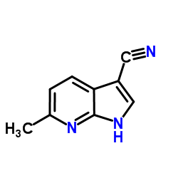 6-Methyl-1H-pyrrolo[2,3-b]pyridine-3-carbonitrile结构式