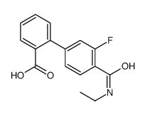 2-[4-(ethylcarbamoyl)-3-fluorophenyl]benzoic acid Structure