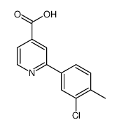 2-(3-chloro-4-methylphenyl)pyridine-4-carboxylic acid结构式