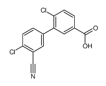 4-chloro-3-(4-chloro-3-cyanophenyl)benzoic acid结构式