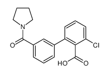 2-chloro-6-[3-(pyrrolidine-1-carbonyl)phenyl]benzoic acid结构式