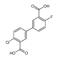 5-(3-carboxy-4-chlorophenyl)-2-fluorobenzoic acid结构式