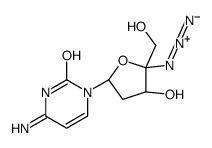4-amino-1-[(2R,4S,5R)-5-azido-4-hydroxy-5-(hydroxymethyl)oxolan-2-yl]pyrimidin-2-one Structure