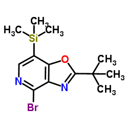 4-Bromo-2-(2-methyl-2-propanyl)-7-(trimethylsilyl)[1,3]oxazolo[4,5-c]pyridine Structure