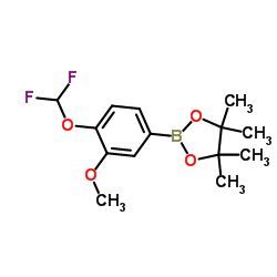 2-[4-(Difluoromethoxy)-3-methoxyphenyl]-4,4,5,5-tetramethyl-1,3,2-dioxaborolane Structure