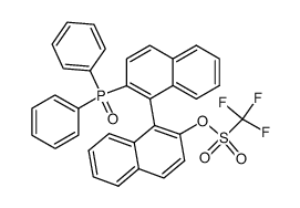 (R)-2-diphenylphosphinyl-2'-trifluoromethanesulfonyloxy-1,1'-binaphthalene结构式