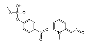 [(Z)-(1-methylpyridin-2-ylidene)methyl]-oxoazanium,methylsulfanyl-(4-nitrophenoxy)phosphinate结构式