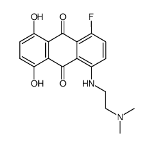 1-<<2-(dimethylamino)ethyl>amino>-4-fluoro-5,8-dihydroxyanthracene-9,10-dione Structure