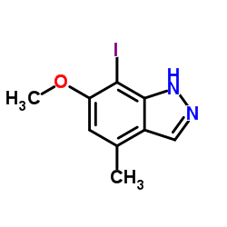 7-Iodo-6-methoxy-4-methyl-1H-indazole Structure