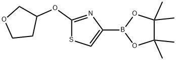 2-((tetrahydrofuran-3-yl)oxy)-4-(4,4,5,5-tetramethyl-1,3,2-dioxaborolan-2-yl)thiazole图片