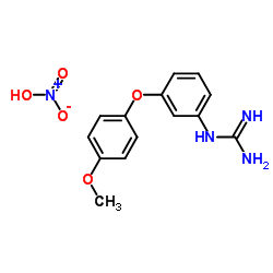 1-(3-(4-methoxyphenoxy)phenyl)guanidine nitrate structure