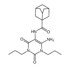 N-(6-amino-2,4-dioxo-1,3-dipropyl-1,2,3,4-tetrahydropyrimidin-5-yl)hexahydro-2,5-methanopentalene-3a(1H)-carboxamide结构式