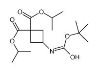 1,1-双(丙-2-基)3-{[((叔丁氧基)羰基]氨基}环丁烷-1,1-二羧酸酯结构式