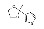 2-methyl-2-(thiophen-3-yl)-1,3-dioxolane结构式