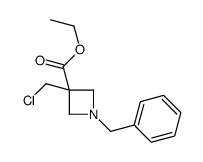 1-苄基-3-(氯甲基)氮杂环丁烷-3-羧酸乙酯结构式