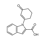 1-(2-cyclohexen-1-on-3-yl)indole-2-carboyclic acid Structure