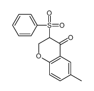 3-(benzenesulfonyl)-6-methyl-2,3-dihydrochromen-4-one结构式
