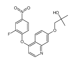 1-((4-(2-fluoro-4-nitrophenoxy)quinolin-7-yl)oxy)-2-methylpropan-2-ol结构式