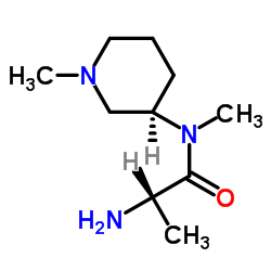 N-Methyl-N-[(3R)-1-methyl-3-piperidinyl]alaninamide结构式