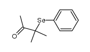 3-methyl-3-phenylselanylbutan-2-one结构式