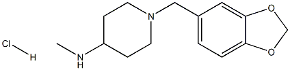 (1-苯并[1,3]1,3-二氧杂环戊烯-5-基甲基-哌啶-4-基)-甲基-胺盐酸盐结构式