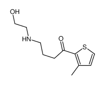 4-(2-hydroxyethylamino)-1-(3-methylthiophen-2-yl)butan-1-one结构式