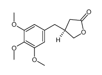 (S)-dihydro-4-(3,4,5-trimethoxybenzyl)furan-2(3H)-one结构式