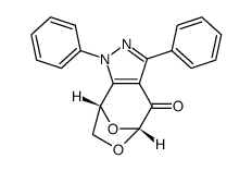 1S,8R-3,5-diphenyl-2,6-dehydro-9,11-dioxa-3,4-diazatricyclo<6.2.1.02,6>undec-4-en-7-one结构式