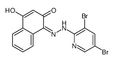 1-[(3,5-dibromopyridin-2-yl)hydrazinylidene]-4-hydroxynaphthalen-2-one Structure