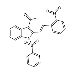 (E)-1-(2-(2-nitrostyryl)-1-(phenylsulfonyl)-1H-indol-3-yl)ethanone Structure