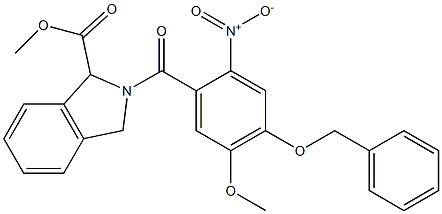 Methyl 2-(4-(benzyloxy)-5-methoxy-2-nitrobenzoyl)isoindoline-1-carboxylate Structure