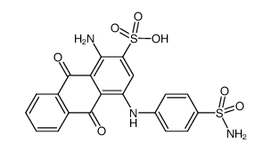 1-amino-4-(4-sulfamoylanilino)-anthraquinone-2-sulfonic acid结构式