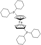 1,1'-BIS(DICYCLOHEXYLPHOSPHINO)FERROCENE Structure