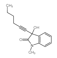 1-methyl-3-(1-hexynyl)-3-hydroxy-2-indolinone结构式