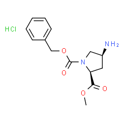 (2S,4S)-1-苄基 2-甲基 4-氨基吡咯烷-1,2-二羧酸酯盐酸盐结构式