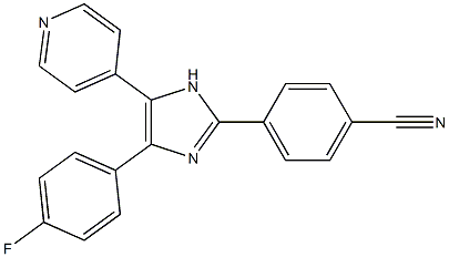 2-(4-cyanophenyl)-4-(4-fluorophenyl)-5-(4-pyridyl)-1H-imidazole Structure