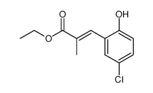 ethyl 3-(5-chloro-2-hydroxyphenyl)-2-methylacrylate结构式