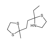 2-ethyl-2-[2-(2-methyl-1,3-dithiolan-2-yl)ethyl]-1,3-thiazolidine Structure