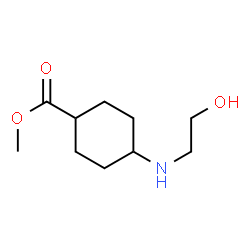 Cyclohexanecarboxylic acid, 4-[(2-hydroxyethyl)amino]-, methyl ester, trans- (9CI) Structure