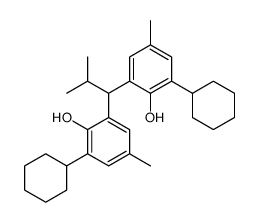2-cyclohexyl-6-[1-(3-cyclohexyl-2-hydroxy-5-methylphenyl)-2-methylpropyl]-4-methylphenol结构式