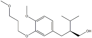 (S)-2-(4-Methoxy-3-(3-Methoxypropoxy)benzyl)-3-Methylbutan-1-ol结构式