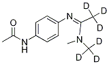 N'-(4-Acetylaminophenyl)-N,N-dimethylacetamidine-d6结构式