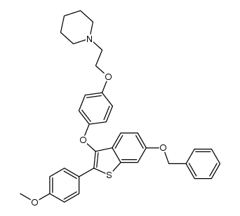 [6-Benzyloxy-3-[4-[2-(1-piperidinyl)ethoxy]phenoxy]-2-(4-methoxyphenyl)]-benzo[b]thiophene Structure